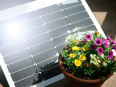 Solar Balkon Blumen - Shutterstock