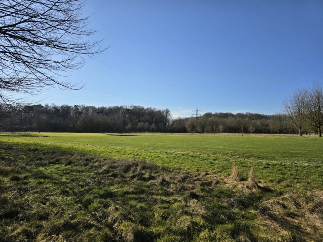 Turnier und Springplatz mit Reithalle im Hintergrund
