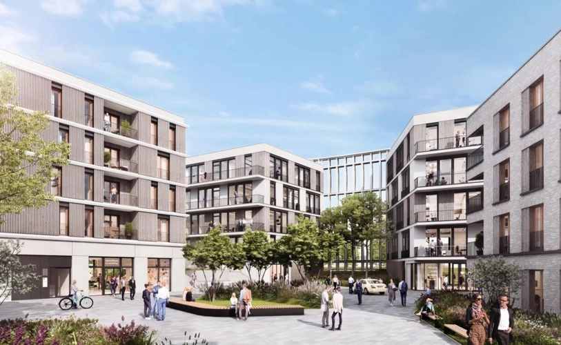 Visualisierung - Innenhof Bauteil Nord
