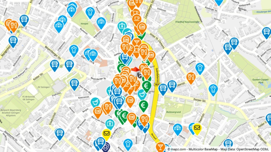 Geolyzer Kartenausschnitt