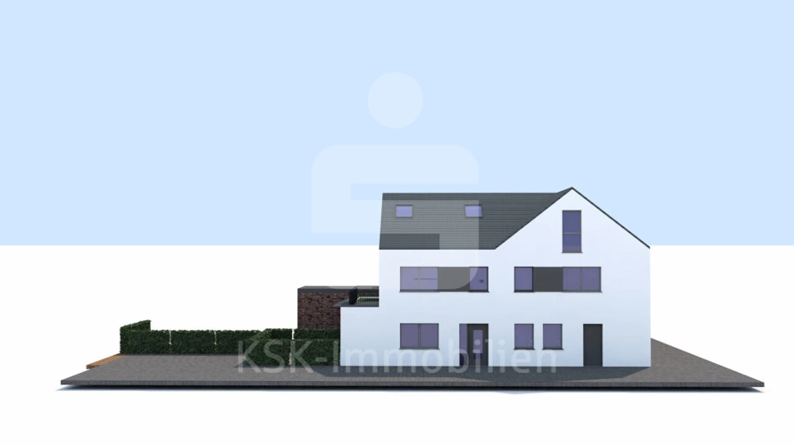 Beispielbebaung mit zwei Doppelhaushälften 1