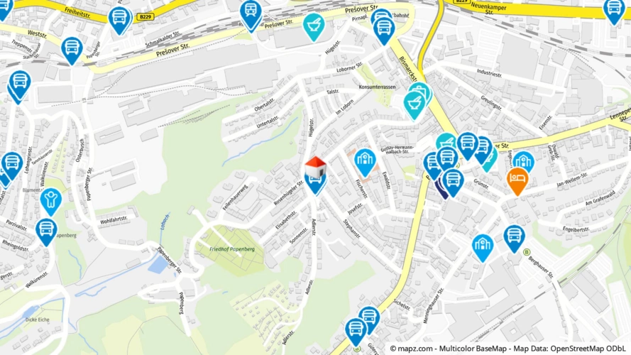 Geolyzer Kartenausschnitt