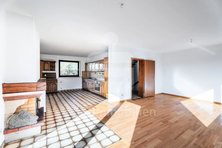 Wohnzimmer mit Küche Erdgeschoss