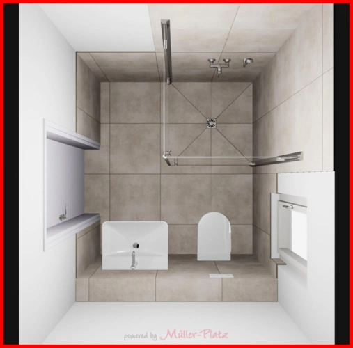 Illustration Badezimmer Erdgeschoss