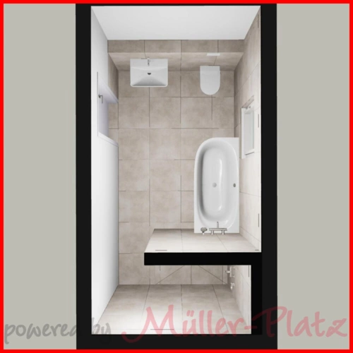 Illustration Badezimmer 1. Obergeschoss