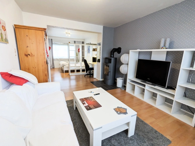 Wohnzimmer mit Kaminofen