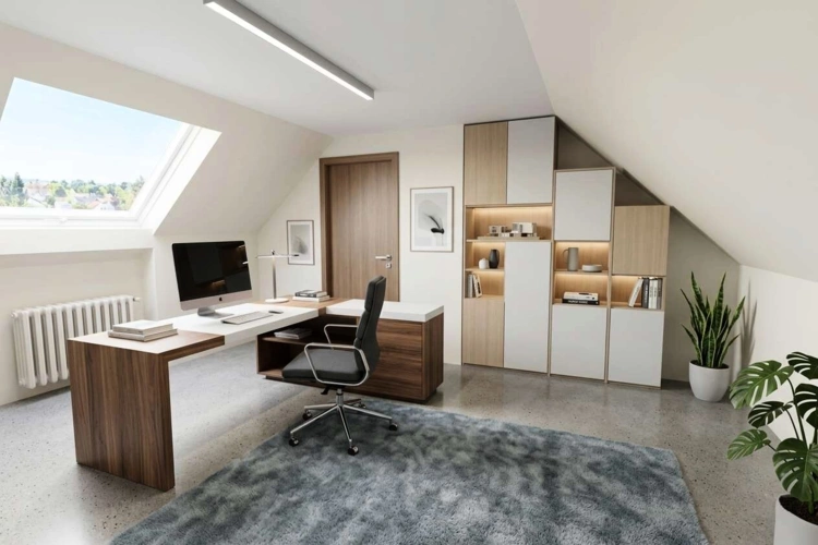 Arbeitszimmer Speicher visualisiert