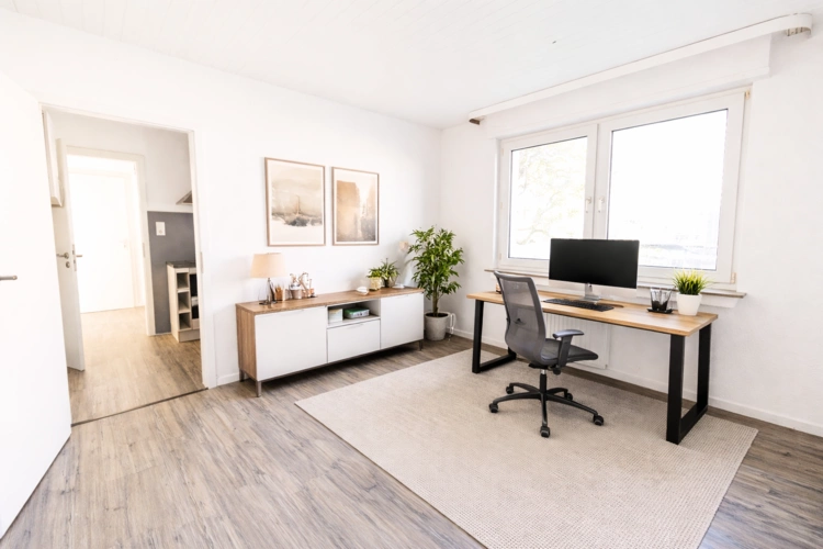 Arbeitszimmer EG visualisiert