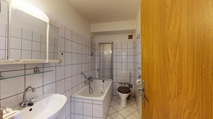 Innenliegendes Wannenbad