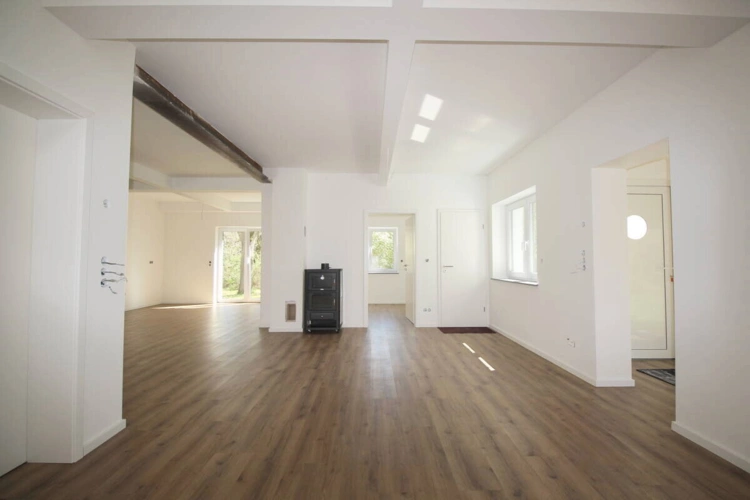 Offene Architektur im Erdgeschoss