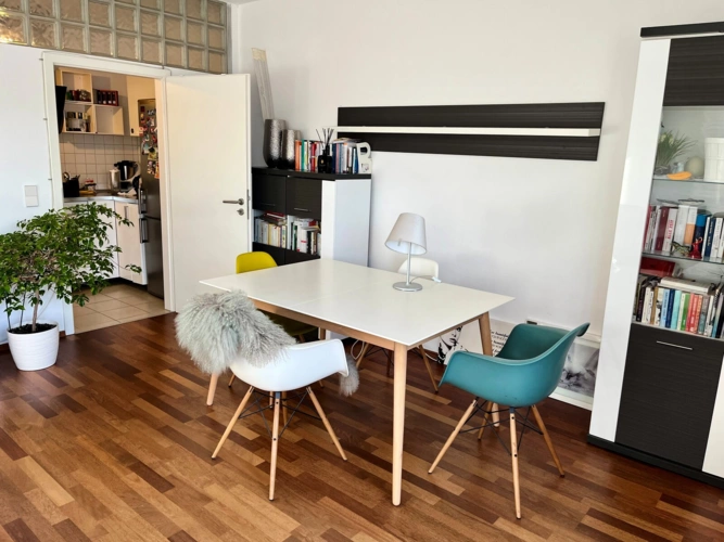 Essbereich im Wohnzimmer