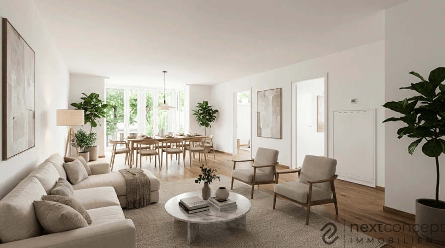 Wohnzimmer (KI-generiert / Ausstattungsbeispiel)