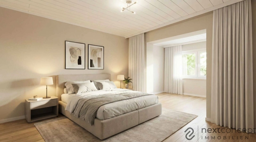 Schlafzimmer 1. OG (KI-generiert)
