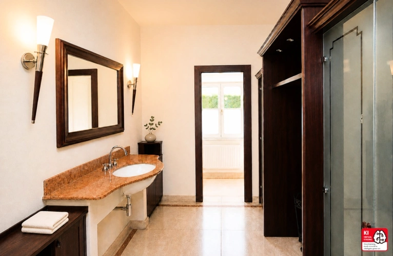 Garderobe und Kunden WC - KI bearbeitet