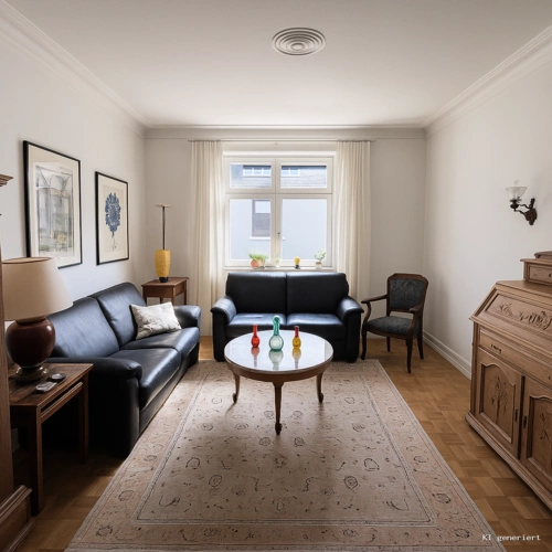 Wohnzimmer mit Blick zum Fenster