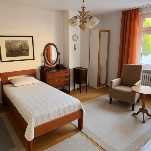 Schlafzimmer zum Garten