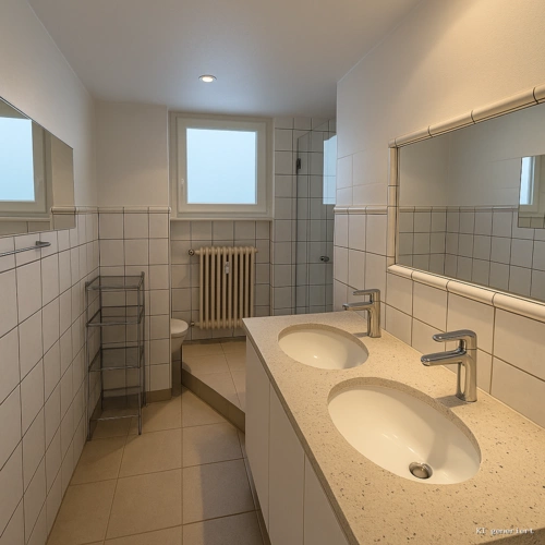 Bad mit Dusche und Fenster