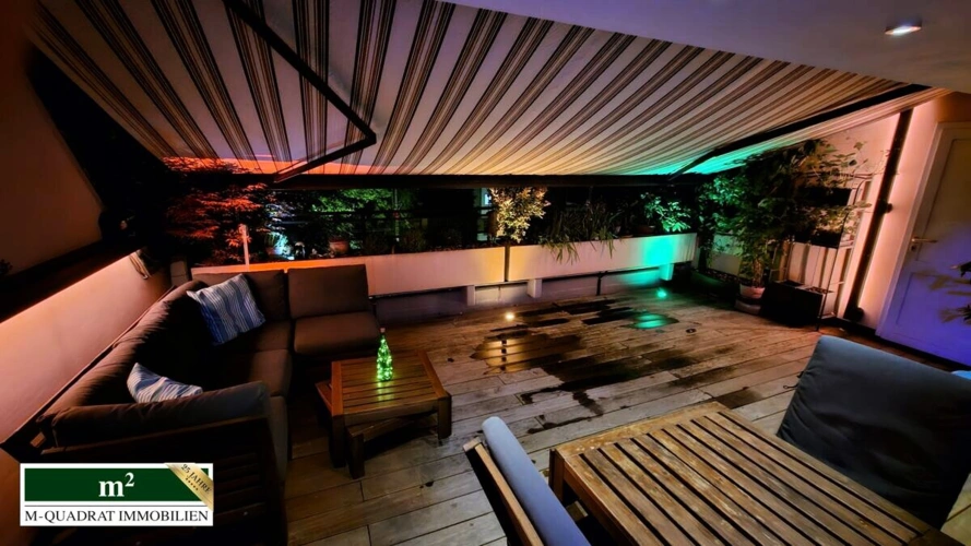 Abendstimmung auf der Terrasse