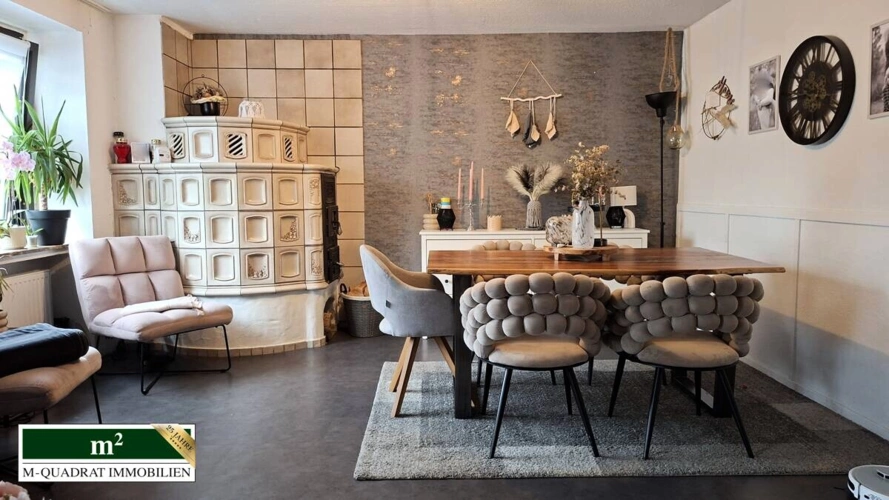 Essbereich im Wohnzimmer