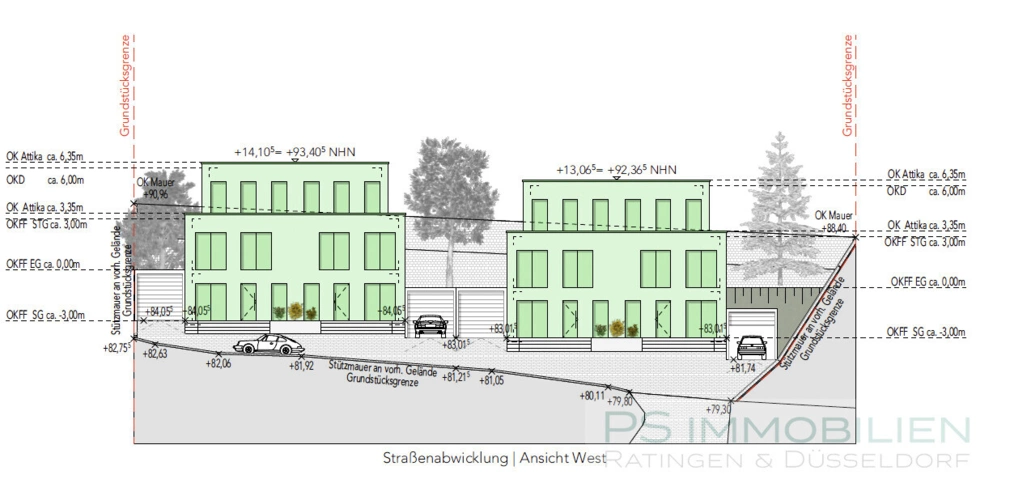 Entwurf zwei Doppelhäuser (genehmigt)
