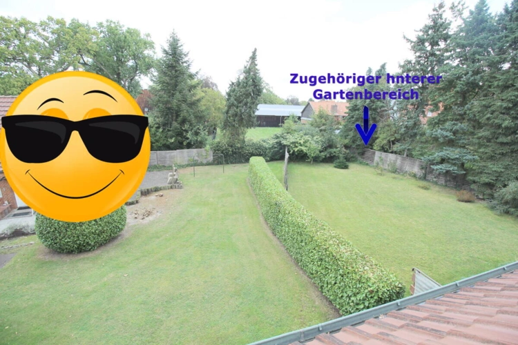 Zugehöriger hinterer Garten