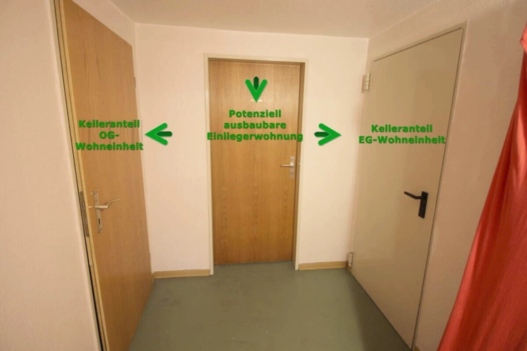 Vollkeller mit Anteilen beider WE u. Ausbaureserve