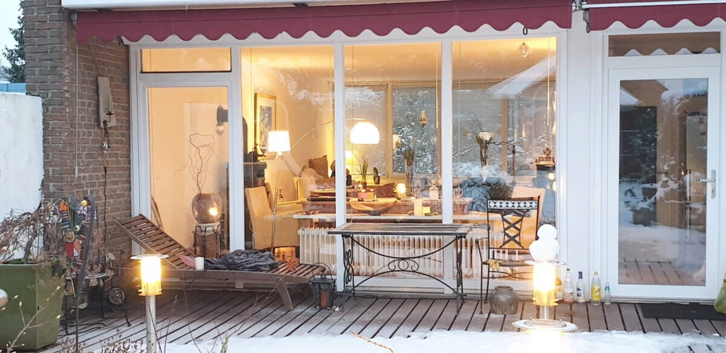 Gartenansicht ERH im Winter