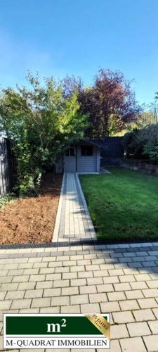 Blick Gartenhaus
