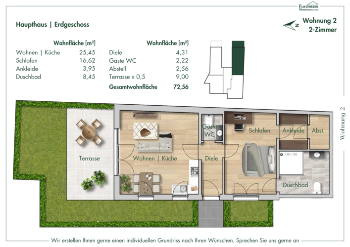 Grundriss Wohnung 2