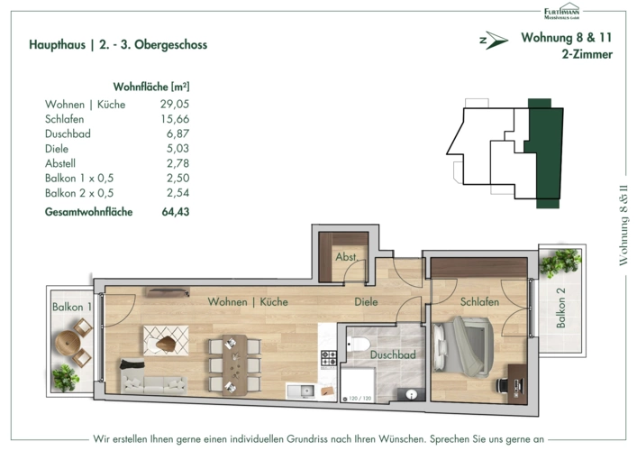 Grundriss Wohnung 8