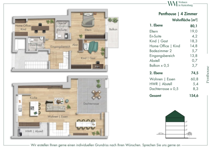 Grundriss Penthouse 