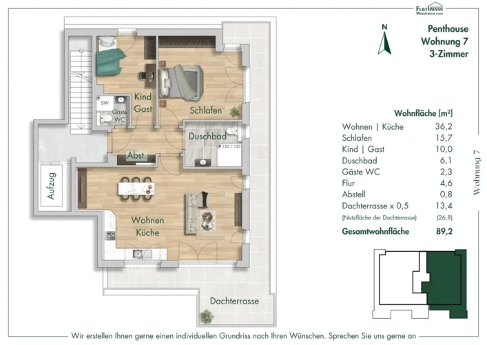 Grundriss Wohnung 7